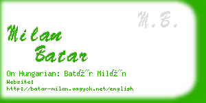 milan batar business card